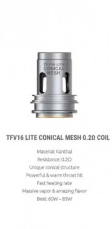 Smok TFV16 Lite Conical Mesh Coils 0.2 Ohm 3er Pack